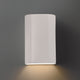 Ambiance Cylinder, Outdoor Closed Top Wall Sconce, Matte White, E26