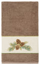 Linum Home Textiles Turkish Cotton Pierre Embellished Bath Towel, Latte