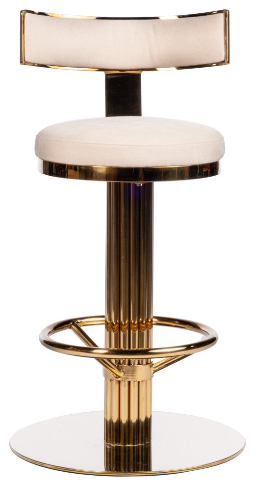 Oscar Swivel Gold Counter Chair, 26", Gold