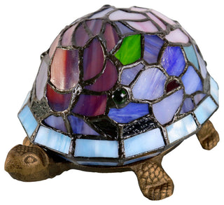 Toto Turtle Floral Tiffany Accent Lamp
