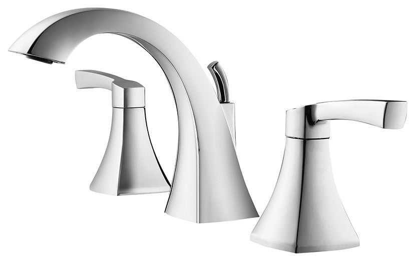Abbie Two-Handle 8-Inch Widespread Bathroom Faucet Polished Chrome