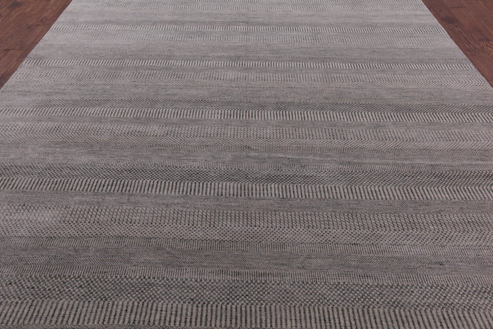 9' 1" X 12' 1" Savannah Gabbeh Wool and Silk Hand Knotted Rug Q6523
