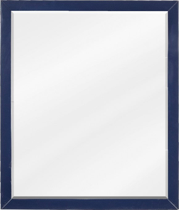 Adler Transitional 24" Hanging Mirror, Hale Blue Bathroom Mirror