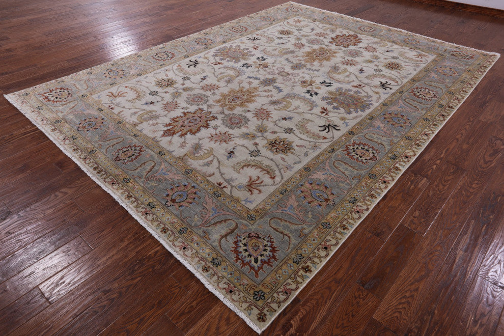 8' 10" X 12' 1" Persian Tabriz Hand-Knotted Wool Rug Q9015