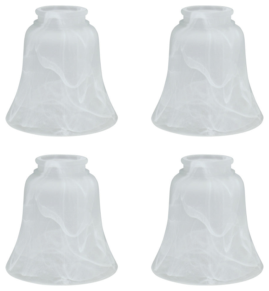 Aspen Creative 23030-4 Replacement Bell Shaped Alabaster Glass Shade 4 Pack