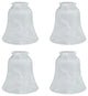 Aspen Creative 23030-4 Replacement Bell Shaped Alabaster Glass Shade 4 Pack