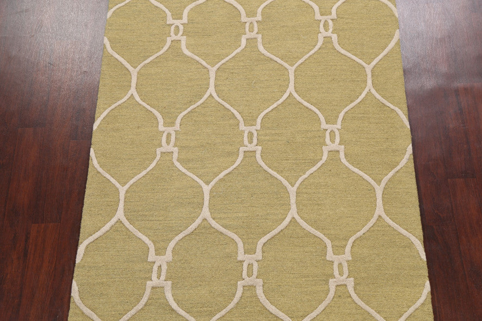 Trellis Oriental Area Rug Hand-tufted Contemporary Wool Carpet 5x8