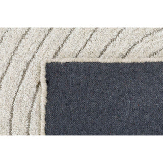 Mid-Century Tonal Area Rug, Ivory, 5'x8'