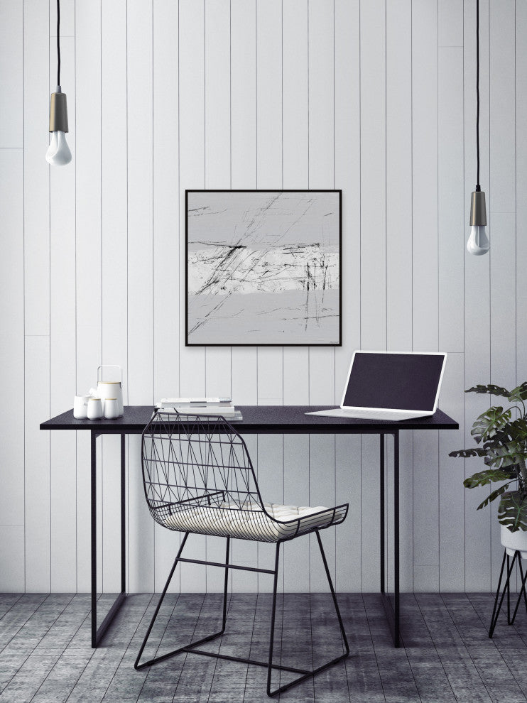 "Bedrock Exposures" Floater Framed Painting Print on Canvas, 24x24
