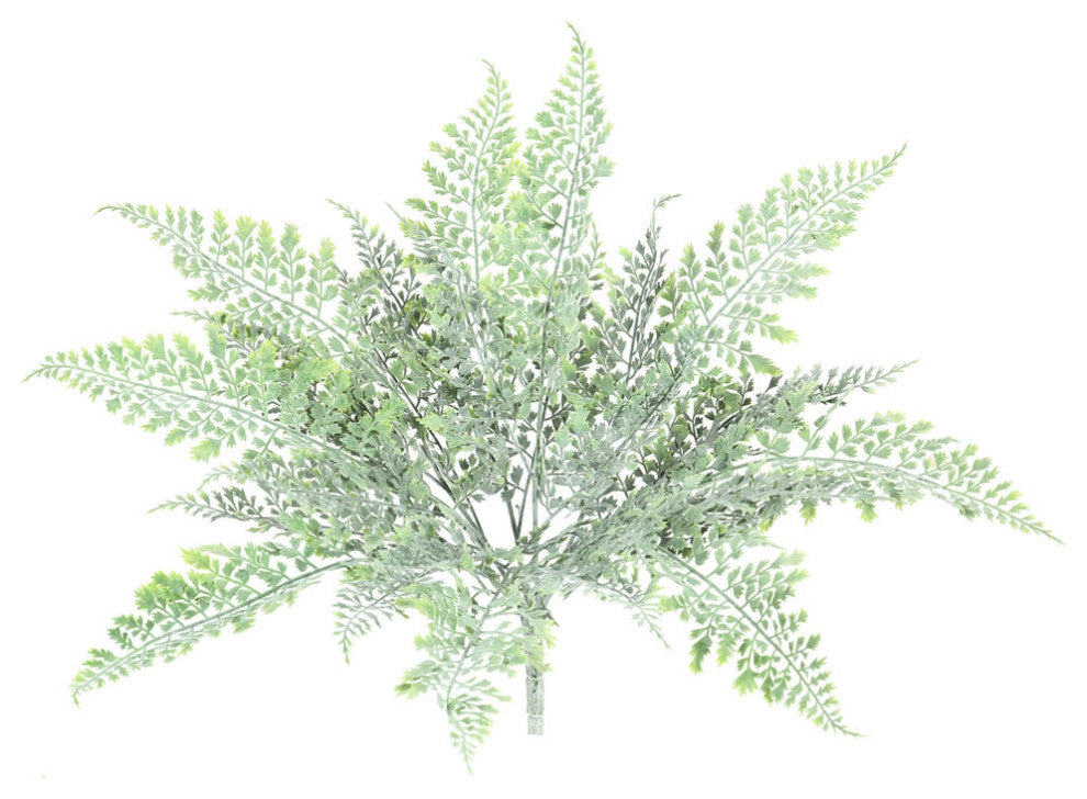Vickerman Ff170401 17" Artificial Green Frosted Fern Bush