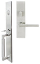 Frankfurt Lever, Mortise Entry Handleset, Left Hand, Satin Stainless Steel