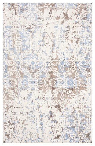 Safavieh Expression Collection EXP478 Rug, Ivory/Blue, 6'x9'