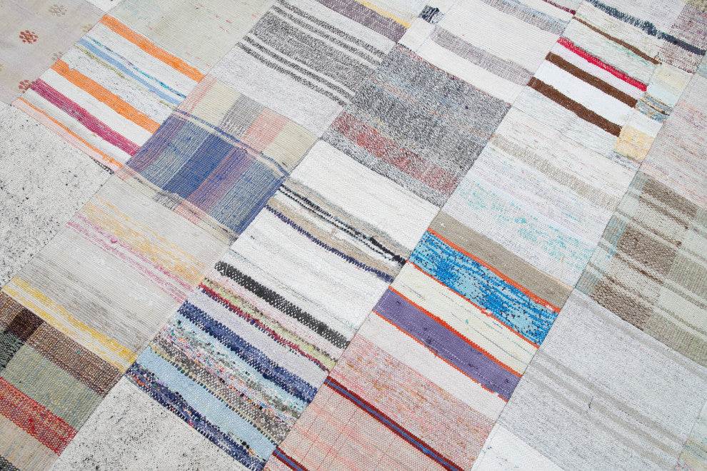 Rug N Carpet - Handmade Anatolian 10' 0'' x 13' 1'' Rustic Patchwork Kilim Rug