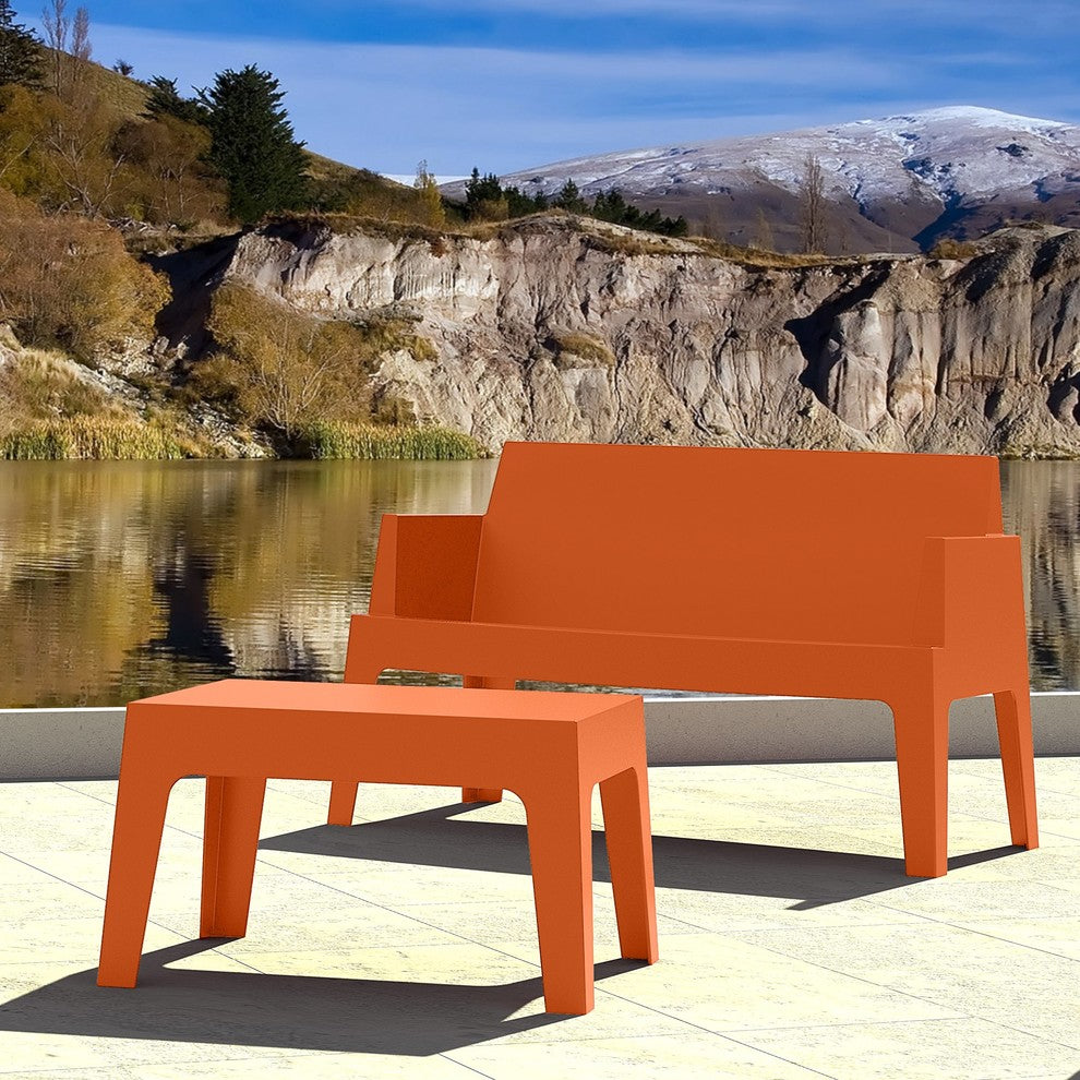 Compamia Box Outdoor Coffee Table, Orange