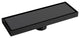Linear Shower Drain with Hair Strainer and Reversible Tile Insert Cover, Matte Black
