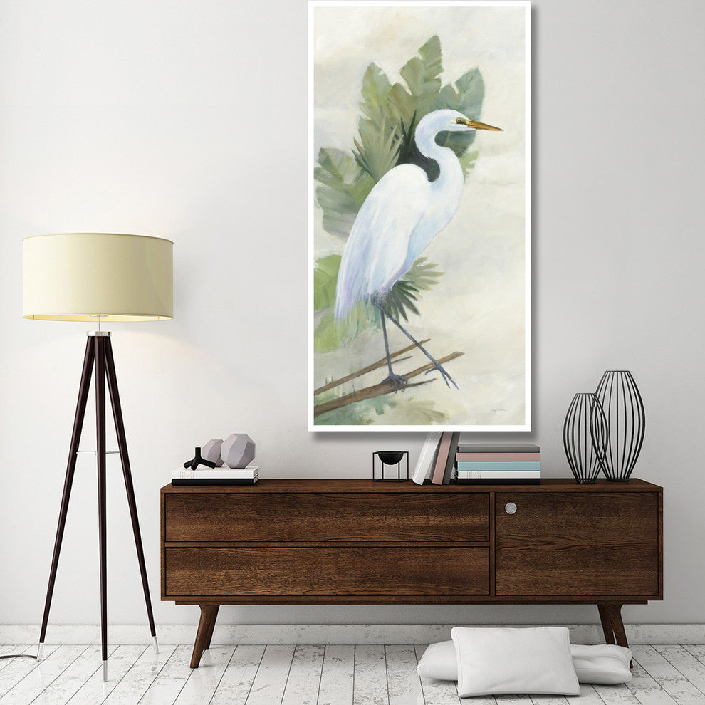 "Standing Egret I Crop" Digital Paper Print by Avery Tillmon, 38"x74"
