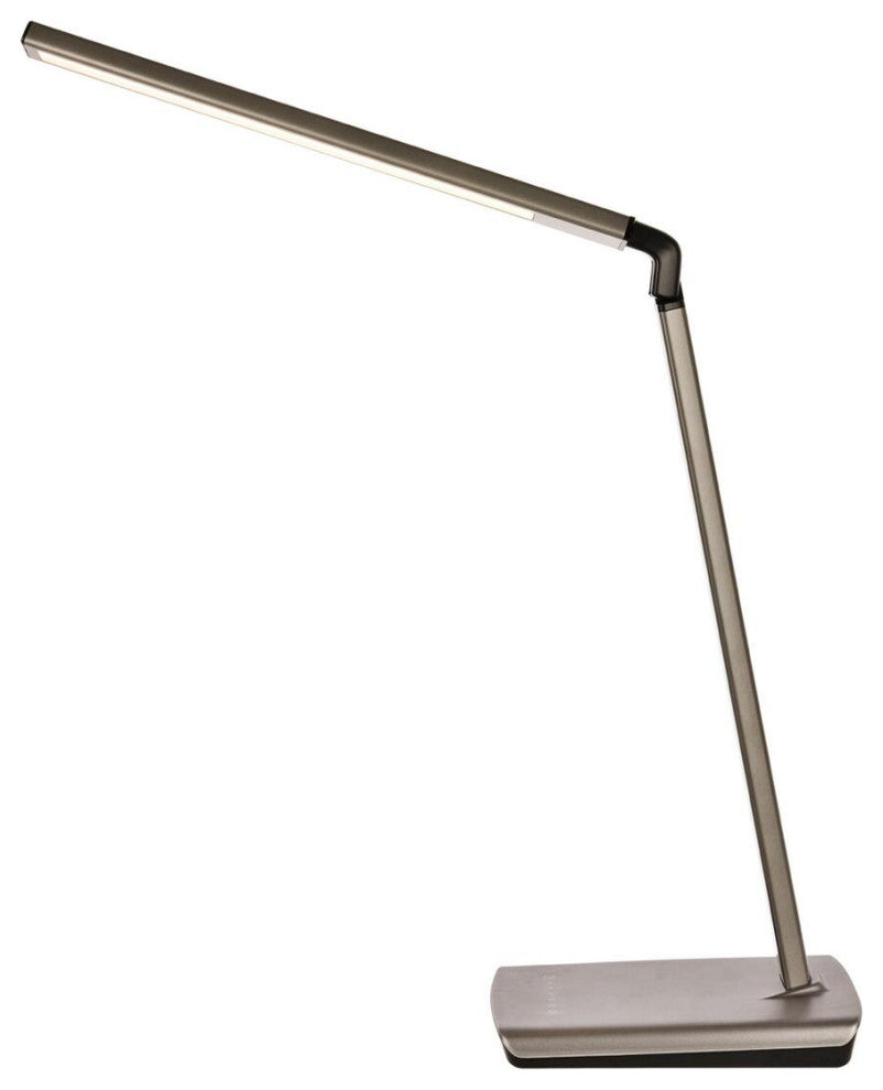 Illumen Collection 1-Light Metallic Grey Finish Led Desk Lamp