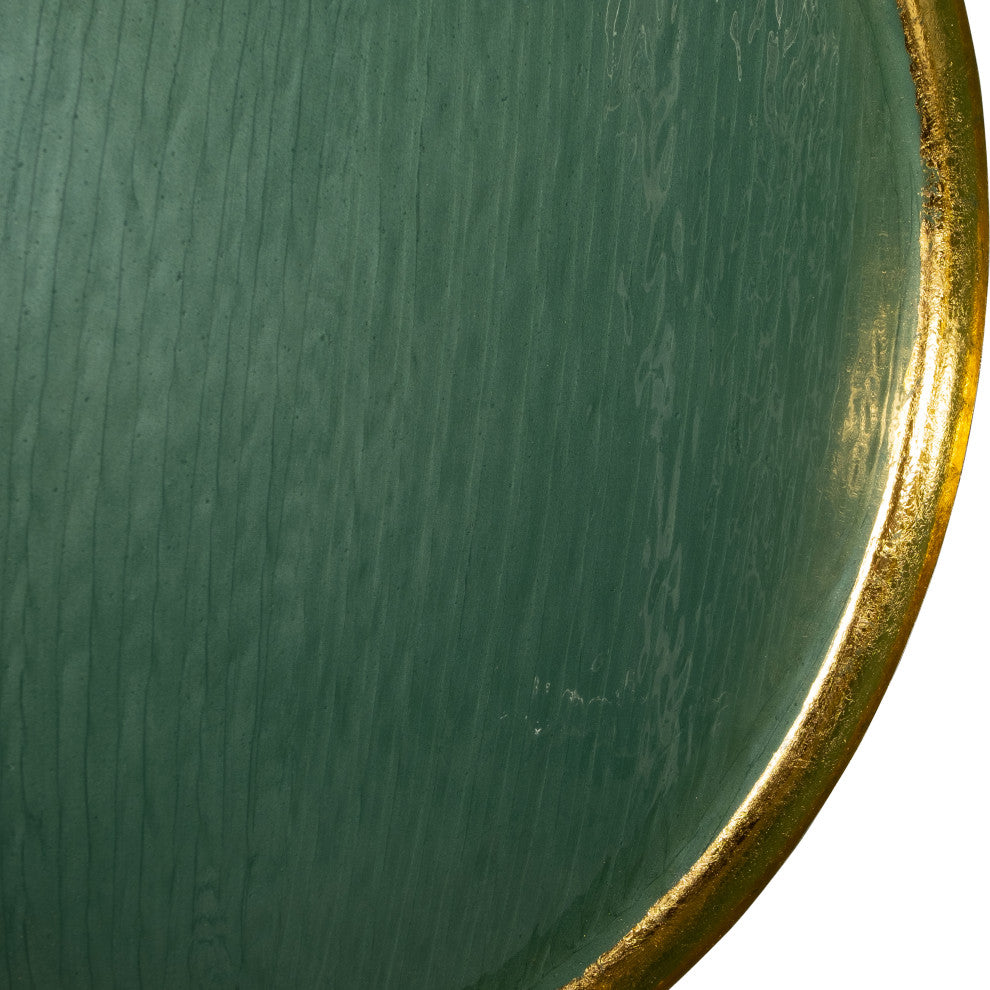 Iron, 29", Circle Wall Deco, Blue