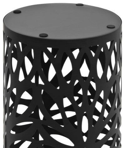 vidaXL Umbrella Stand Black Powder-coated steel Medium Durable