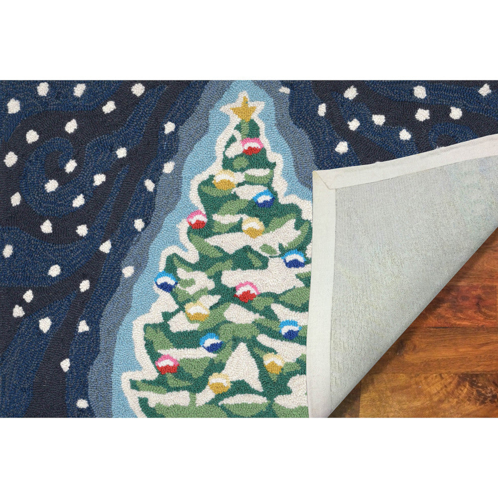 Frontporch Xmas Tree Indoor/Outdoor Rug Midnight 2'x3'