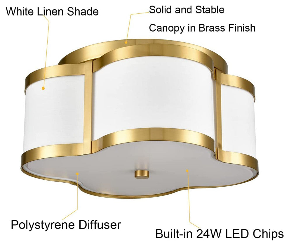 Gold Flush Mount Ceiling Lighting Modern Ceiling Lamp for Hallway