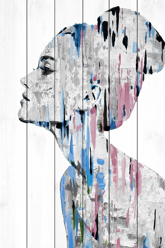 "I Feel Beautiful" Painting Print on White Wood, 24"x36"