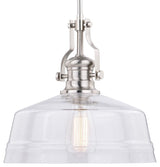 Vaxcel Lighting P0273 Beloit 1 Light 12"W Pendant - Satin Nickel