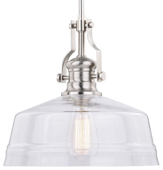 Vaxcel Lighting P0273 Beloit 1 Light 12"W Pendant - Satin Nickel