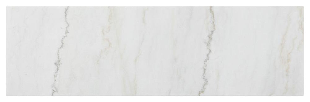 Sherry 3-drawer Marble Top Dining Sideboard Server White and Rustic Espresso