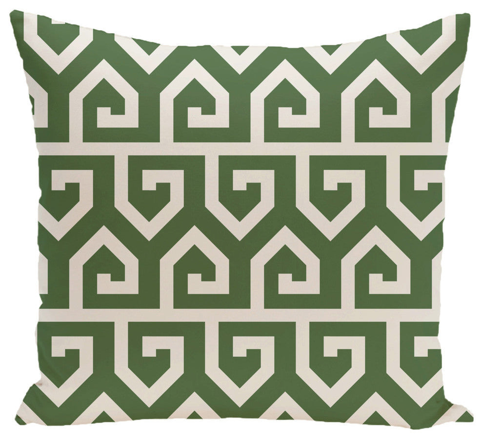 Keyed Up Geometric Print Pillow, Gray, 20"x20"