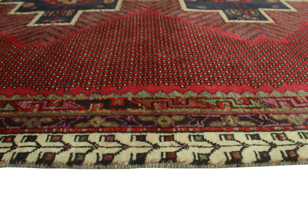 Semi-Antique Husain Red Rug