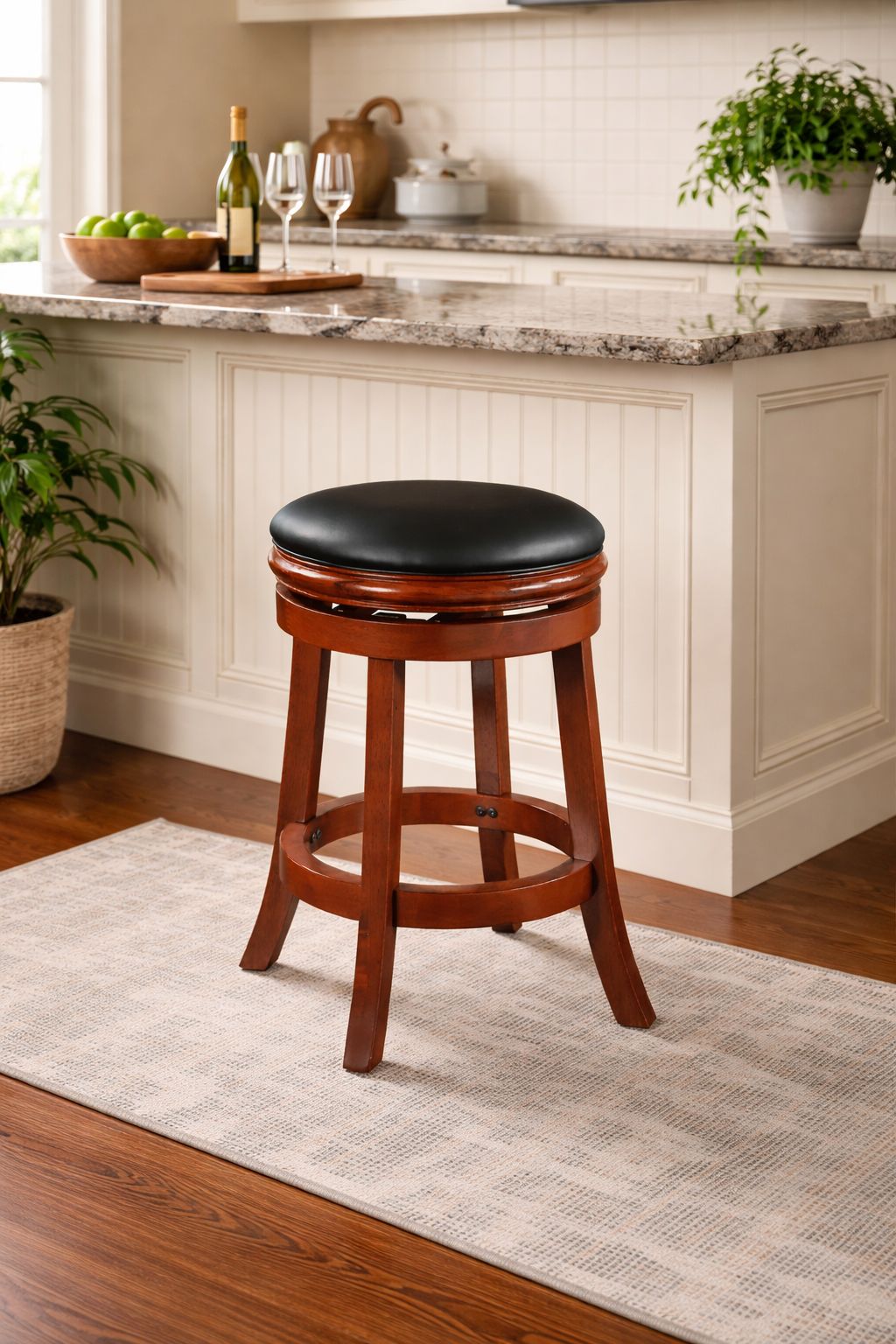 24" Boraam Backless Counter Stool, Cherry
