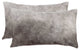 12" X 20" X 5" Gray Cowhide  Pillow 2 Pack