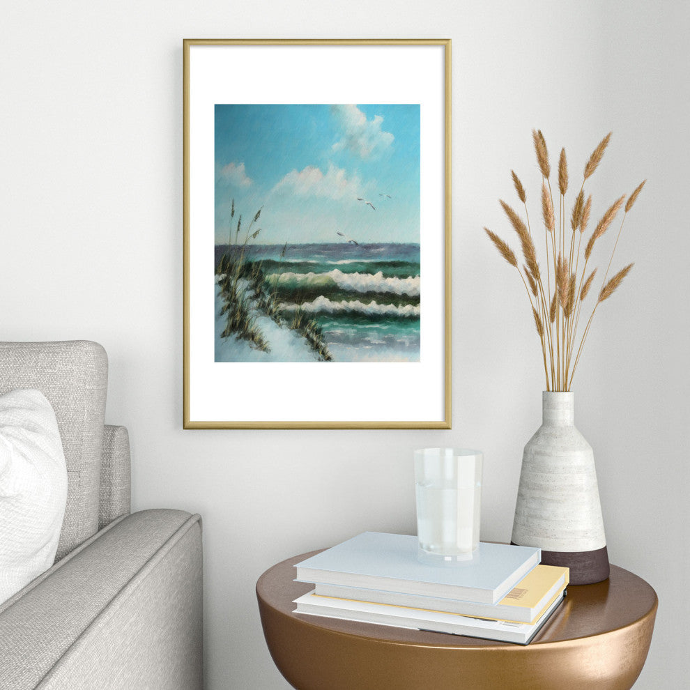 Rosie Brown Beach Dunes Metal Framed Art Print