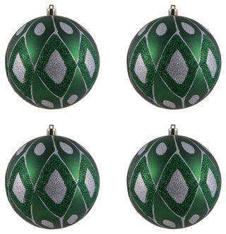 Ball Ornament , Emerald, 4.75"