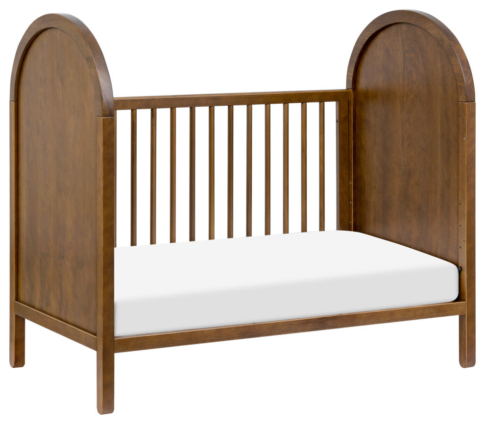 Bondi Cane 3-in-1 Convertible Crib with Toddler Bed Conversion Kit, Natural Walnut, Wood