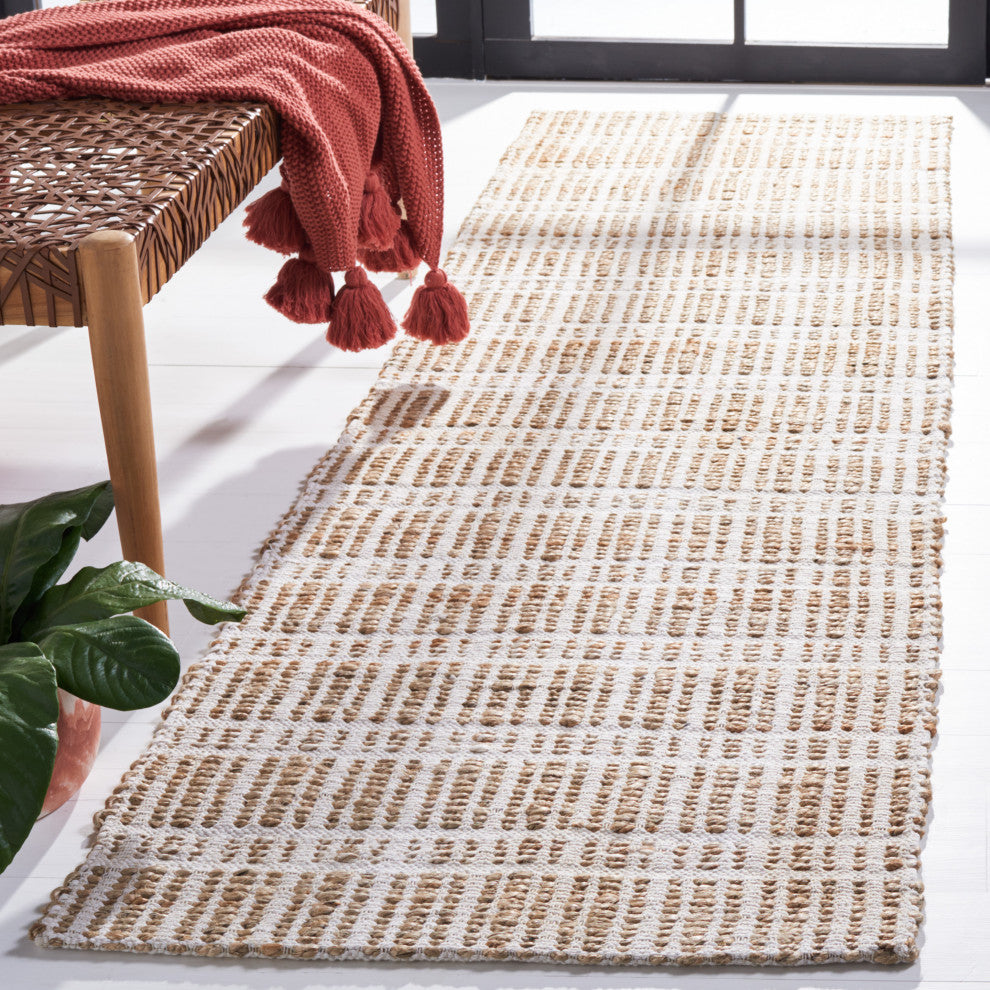 Safavieh Natural Fiber Collection NFB656A Rug, Ivory/Natural, 2'3" x 8'