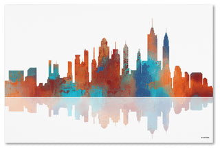 'New York, New York Skyline 2' Canvas Art by Marlene Watson