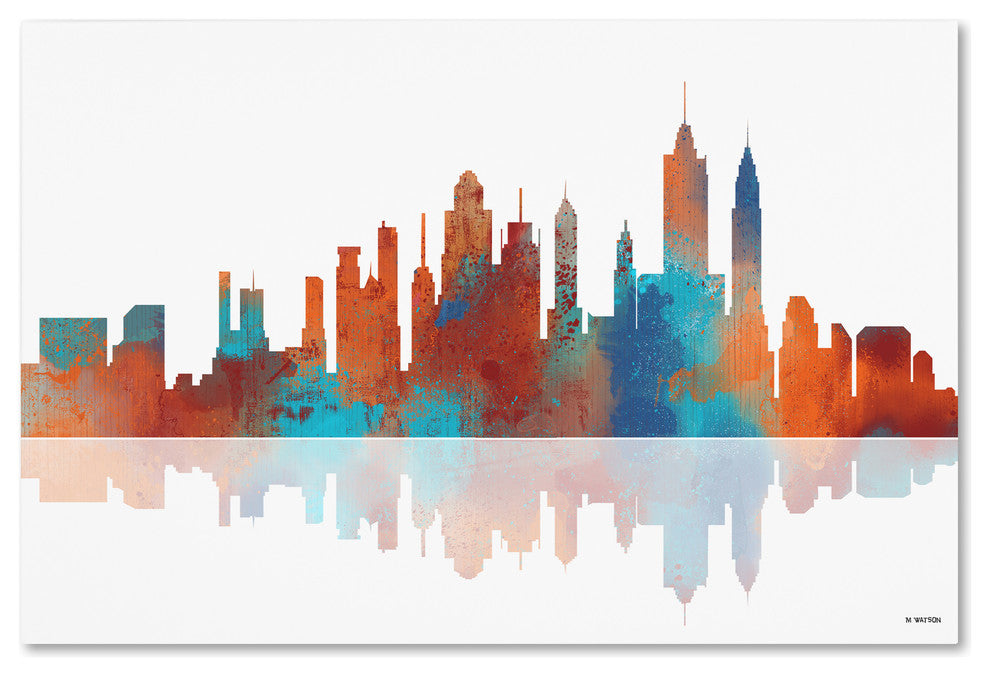 'New York, New York Skyline 2' Canvas Art by Marlene Watson