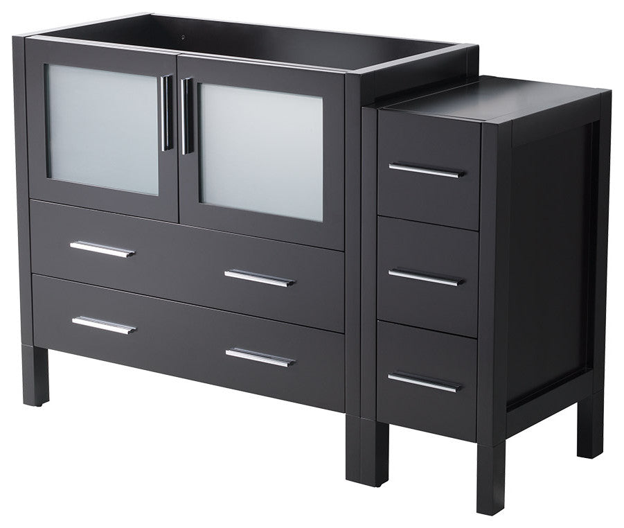 Torino 48" Bathroom Cabinet, Espresso, Without Top and Sink