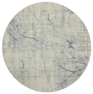 Blossom Fantasia Ivory 16" Round Pebble Placemat, Set of 4
