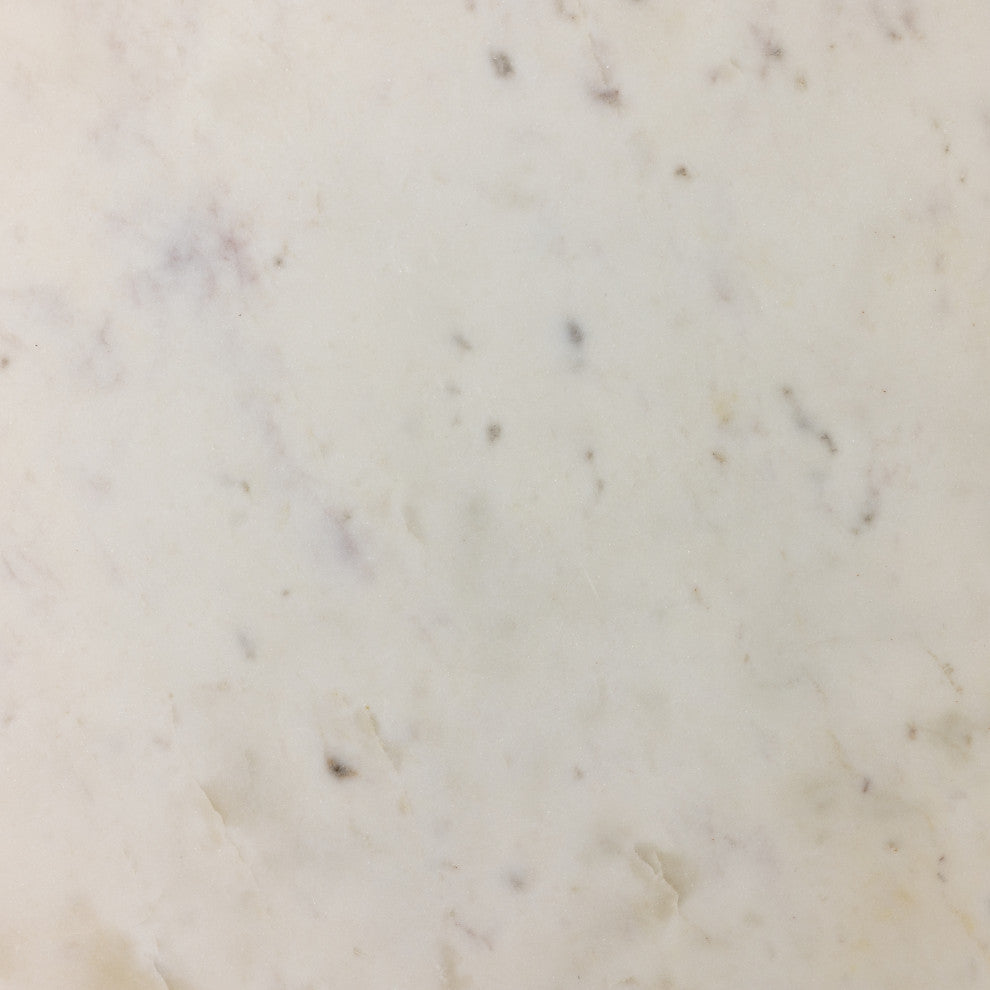 Neda End Table-Polished White Marble
