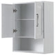 Daria Bathroom Wall-Mounted Storage Cabinet in in White with Chrome Trim