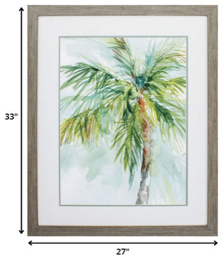 27" X 33" Woodtoned Frame Palm Breezes Ii