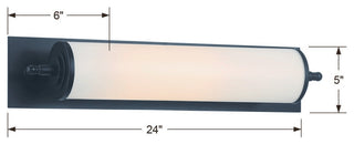 Crystorama Lighting Group FOS-A8051 Foster 5"W LED Bath Bar - Matte Black