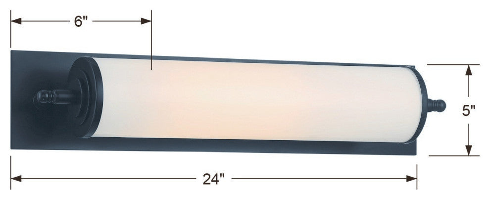 Crystorama Lighting Group FOS-A8051 Foster 5"W LED Bath Bar - Matte Black