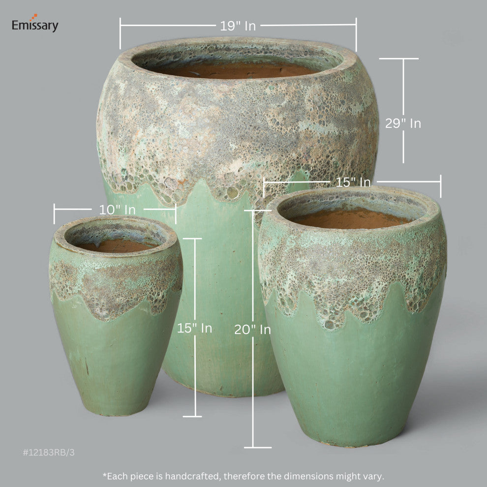 Round Pot Large Reef/Spa Blue 24X29"H