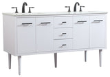 Home Living 22" Midcentury Modern White-Light Bathroom Vanity