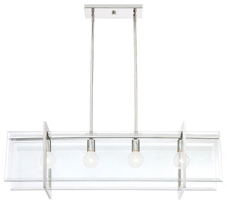 Ethan 4 Light Island Chandelier, Polished Nickel