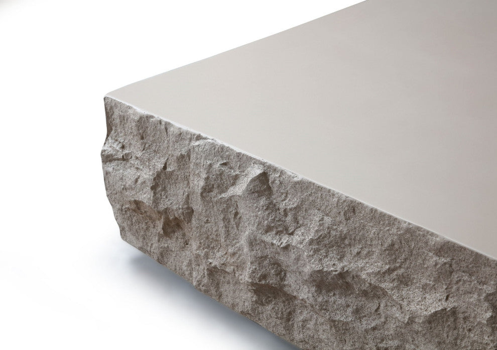 Modrest Quarry Modern Beige Square Coffee Table